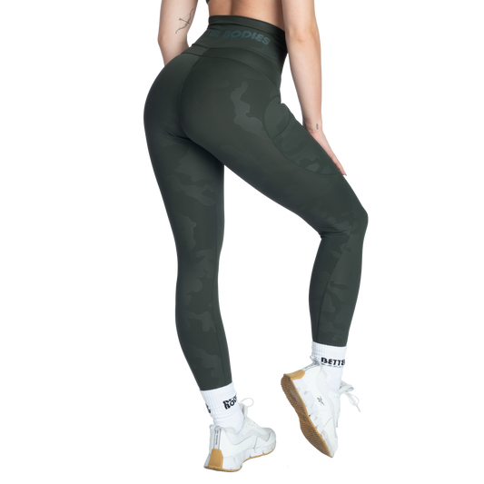 Better Bodies High Waist leggings, Deep Forest Camo