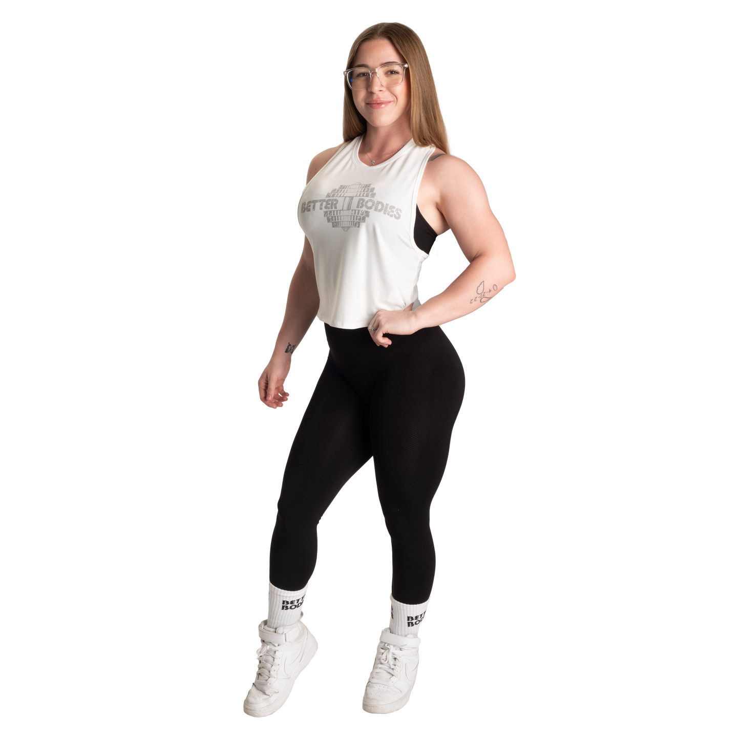 Better Bodies Empire Loose Racerback, White