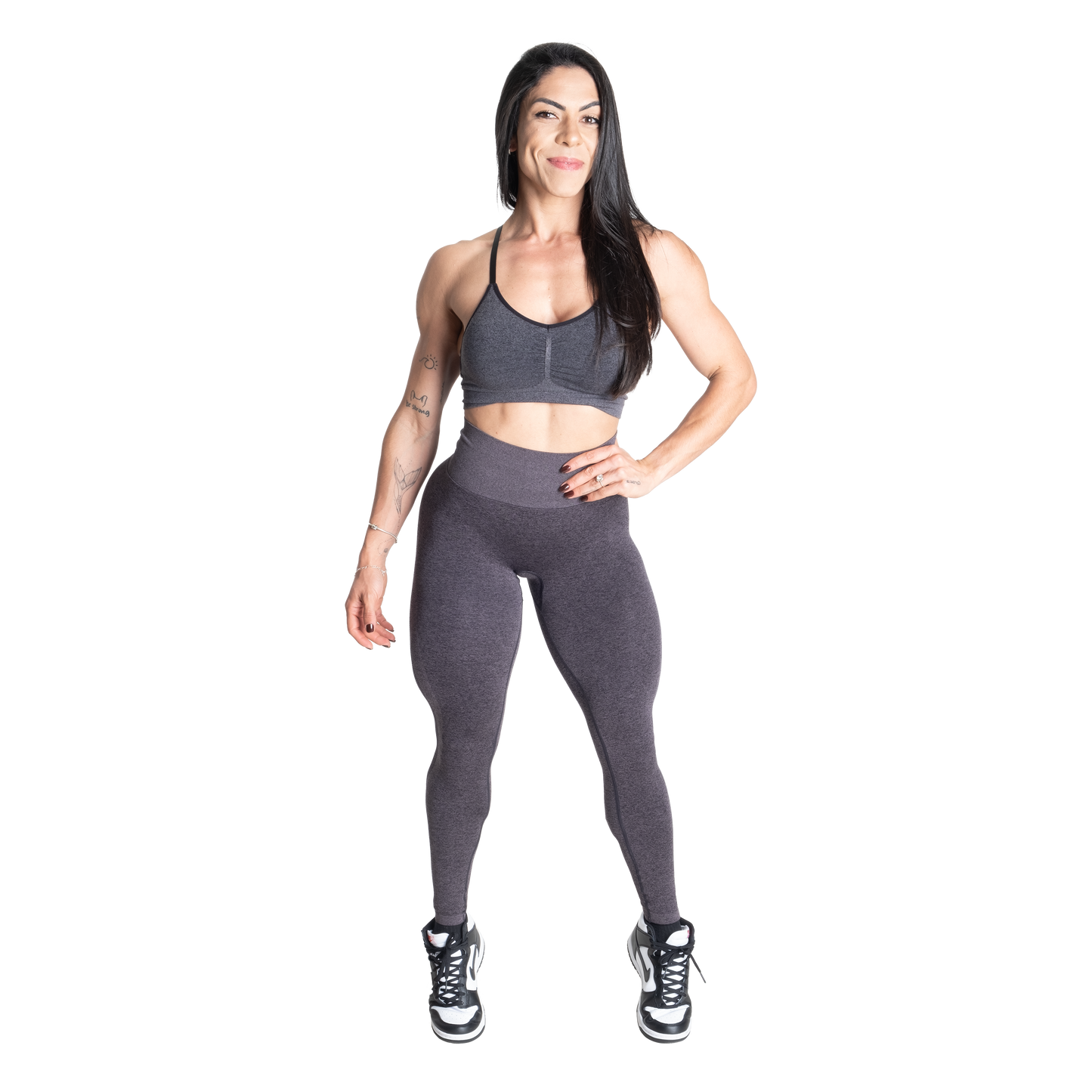 Better Bodies Curve Scrunch Leggings, Black Melange