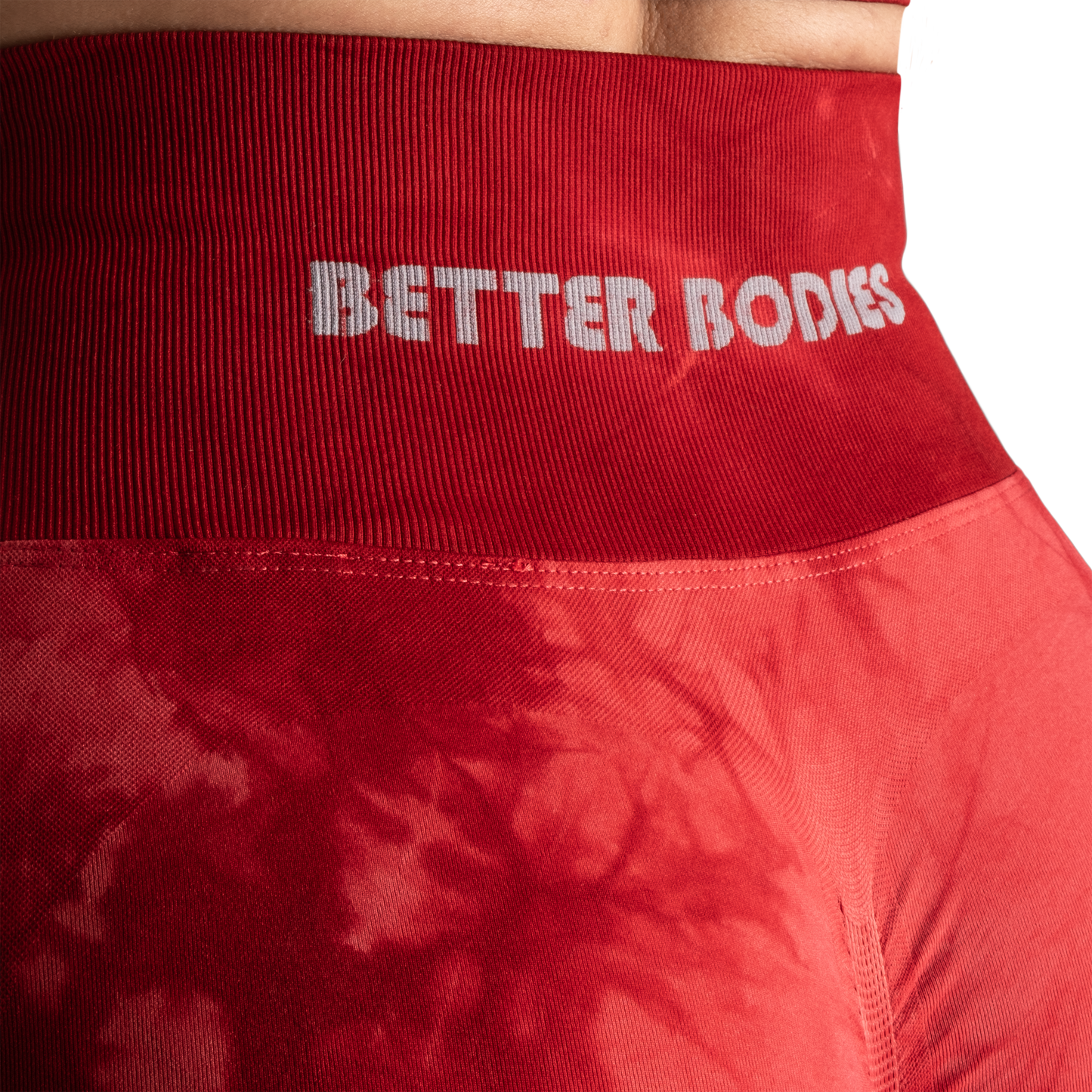 Better Bodies Entice Scrunch Leggings, Red Tie Dye