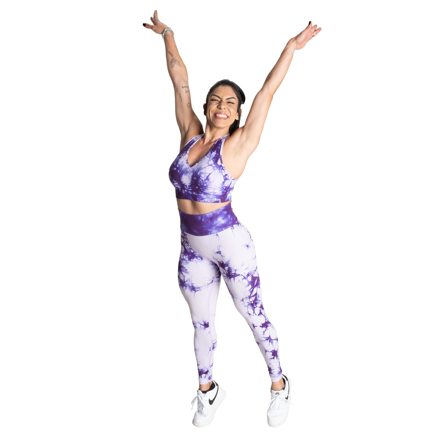 Better Bodies Entice Scrunch Leggings, Purple Tie Dye