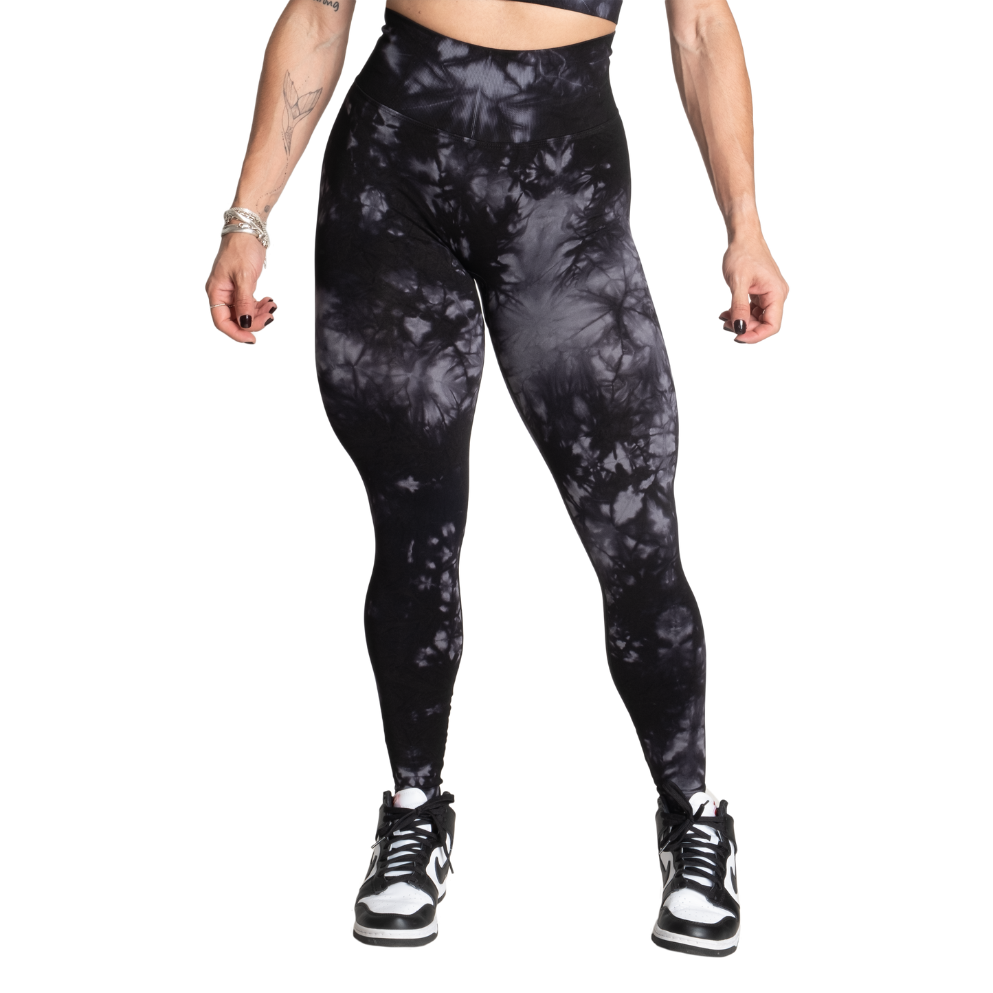 Better Bodies Entice Scrunch Leggings, Black Tie Dye