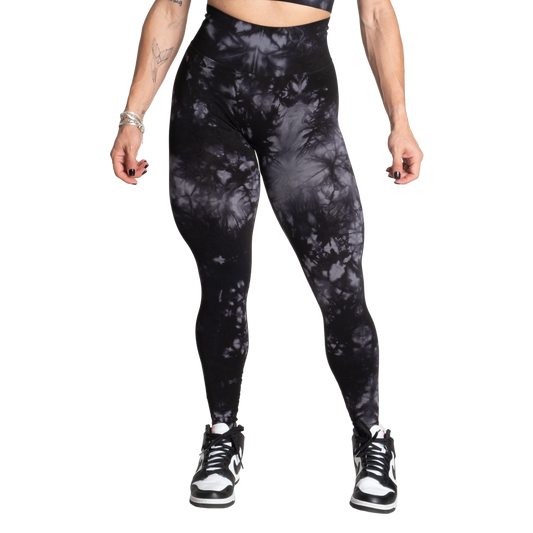 Better Bodies Entice Scrunch Leggings, Black Tie Dye