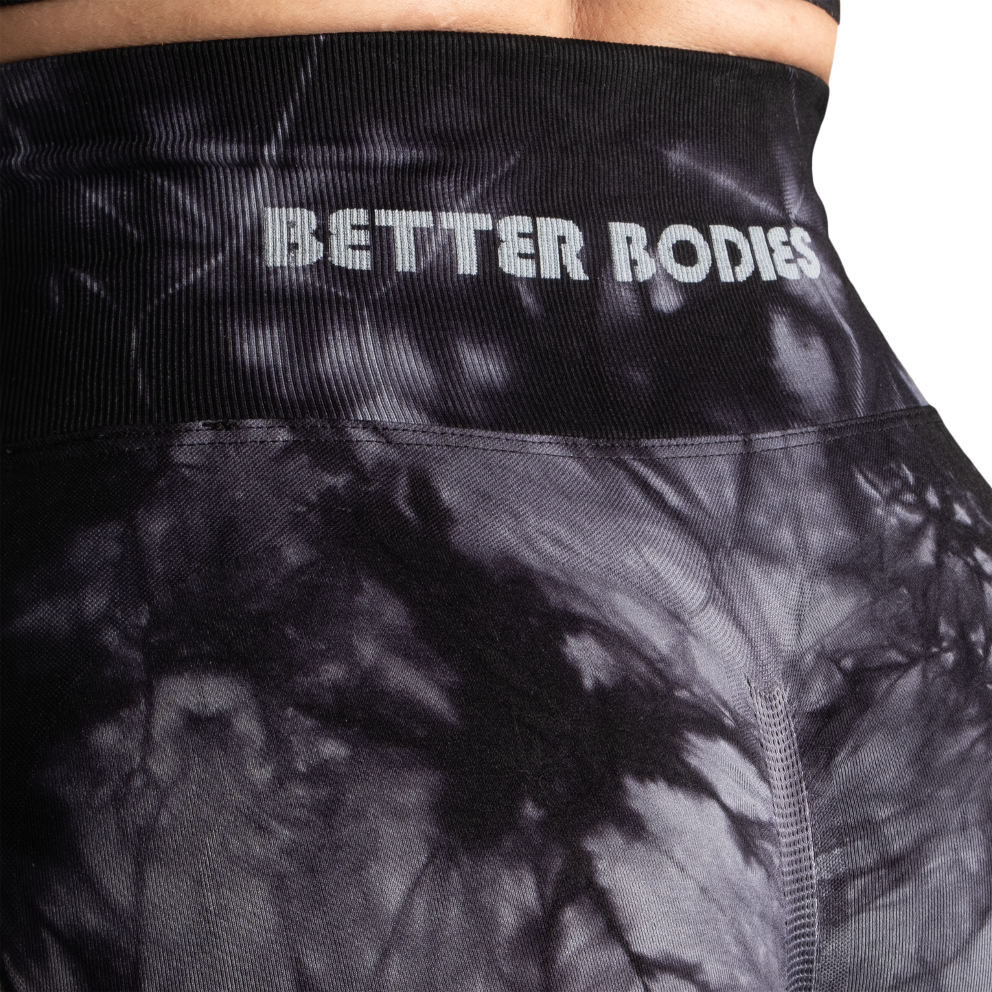 Better Bodies Entice Scrunch Leggings, Black Tie Dye