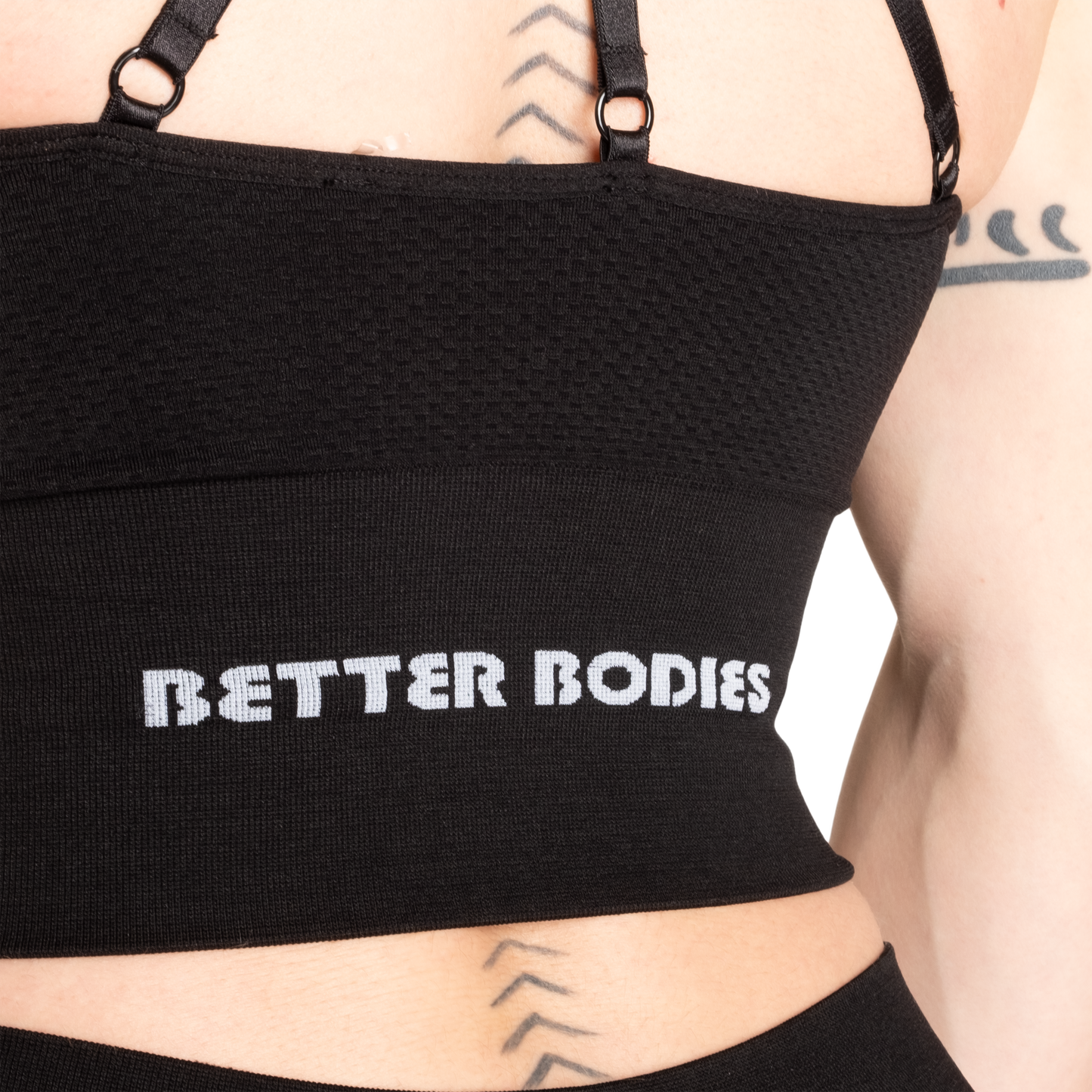 Better Bodies Rockaway Bra, Black melange