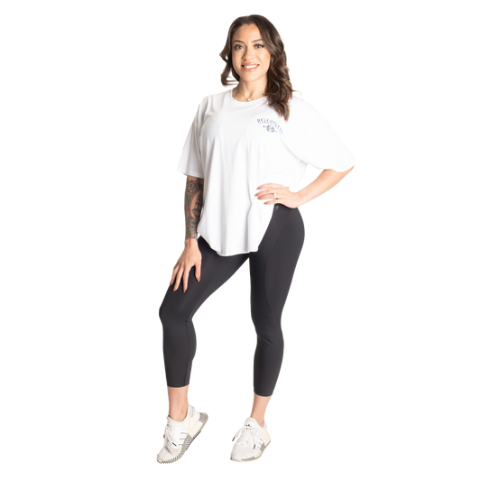 Better Bodies Relentless Oversized Tee, White/Blue