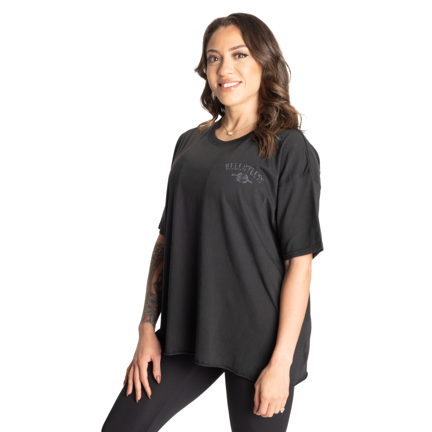 Better Bodies Relentless Oversized Tee, Washed Black