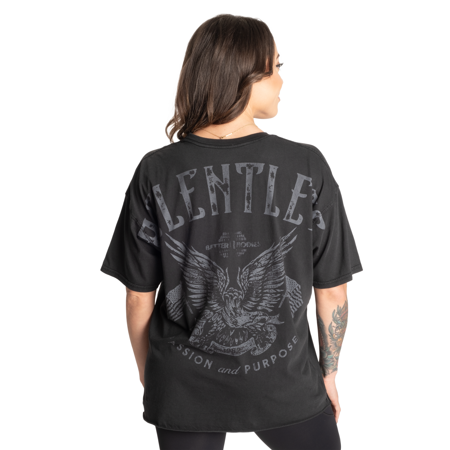 Better Bodies Relentless Oversized Tee, Washed Black