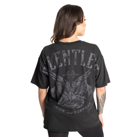 Better Bodies Relentless Oversized Tee, Washed Black