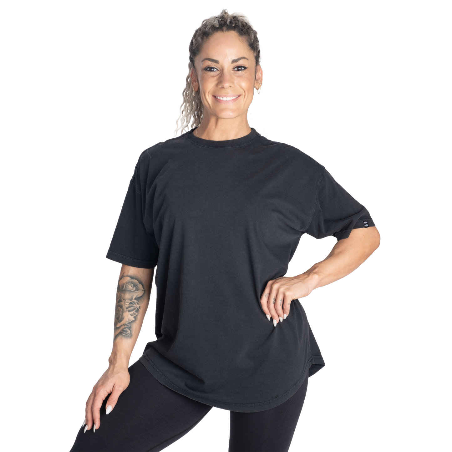 Better Bodies Oversized Tee, Washed Black