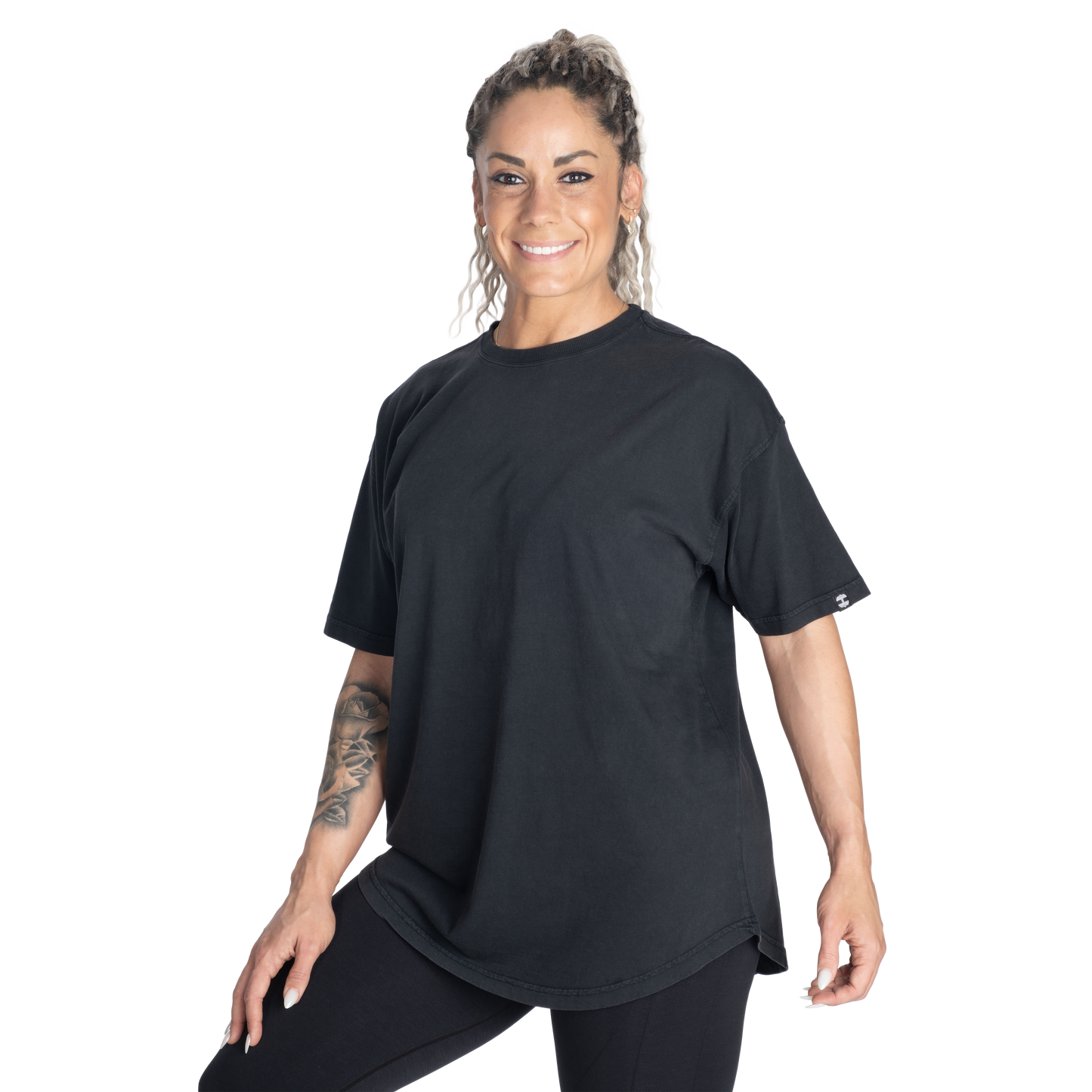 Better Bodies Oversized Tee, Washed Black
