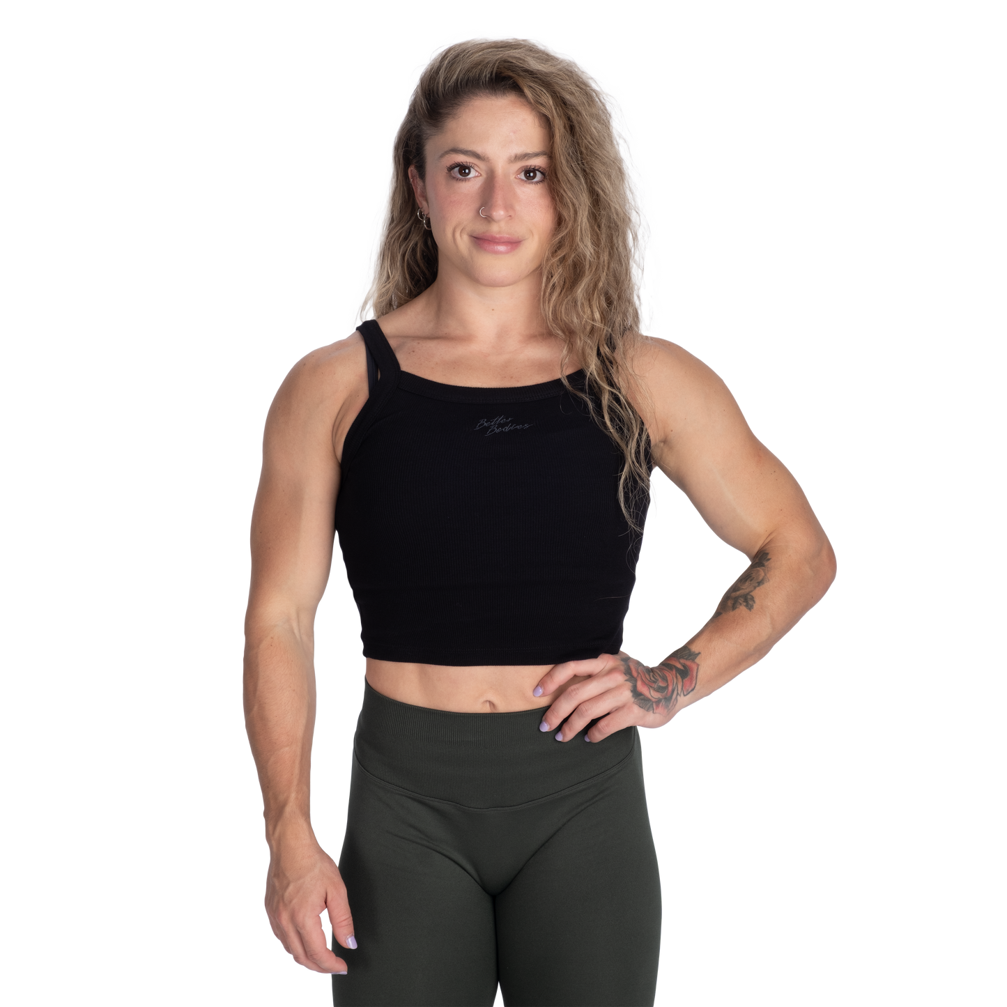 Better Bodies Ribbed Tank, Black