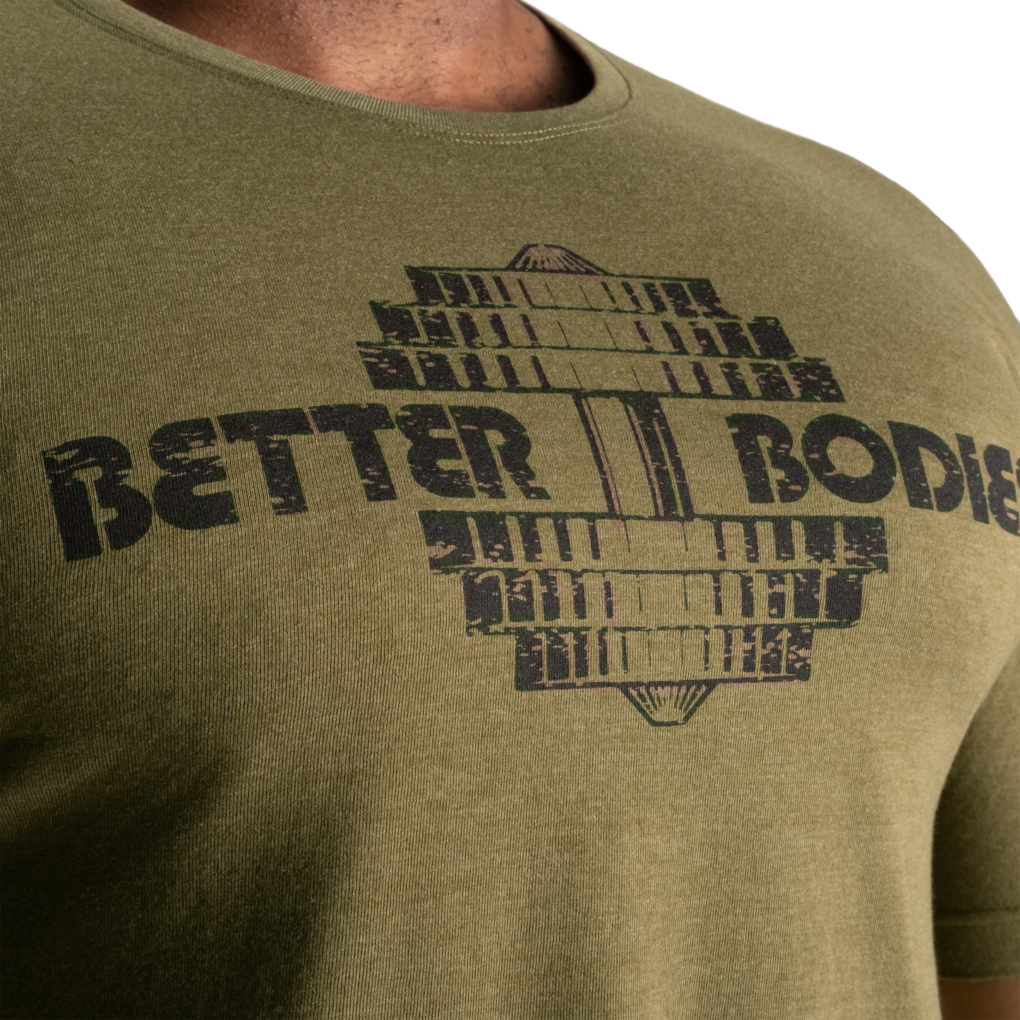 Better Bodies Recruit Tee, Army Green Melange