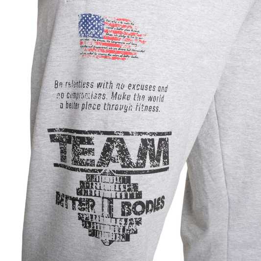 Better Bodies Core Stanton Sweatpants, Light Grey Melange
