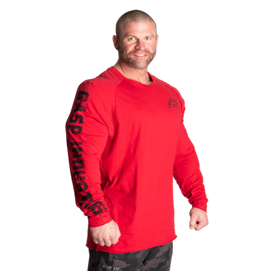 GASP Throwback Long Sleeve Tee Chili Red