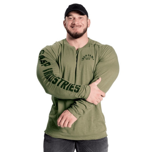 GASP Throwback Long Sleeve Tee Washed Green