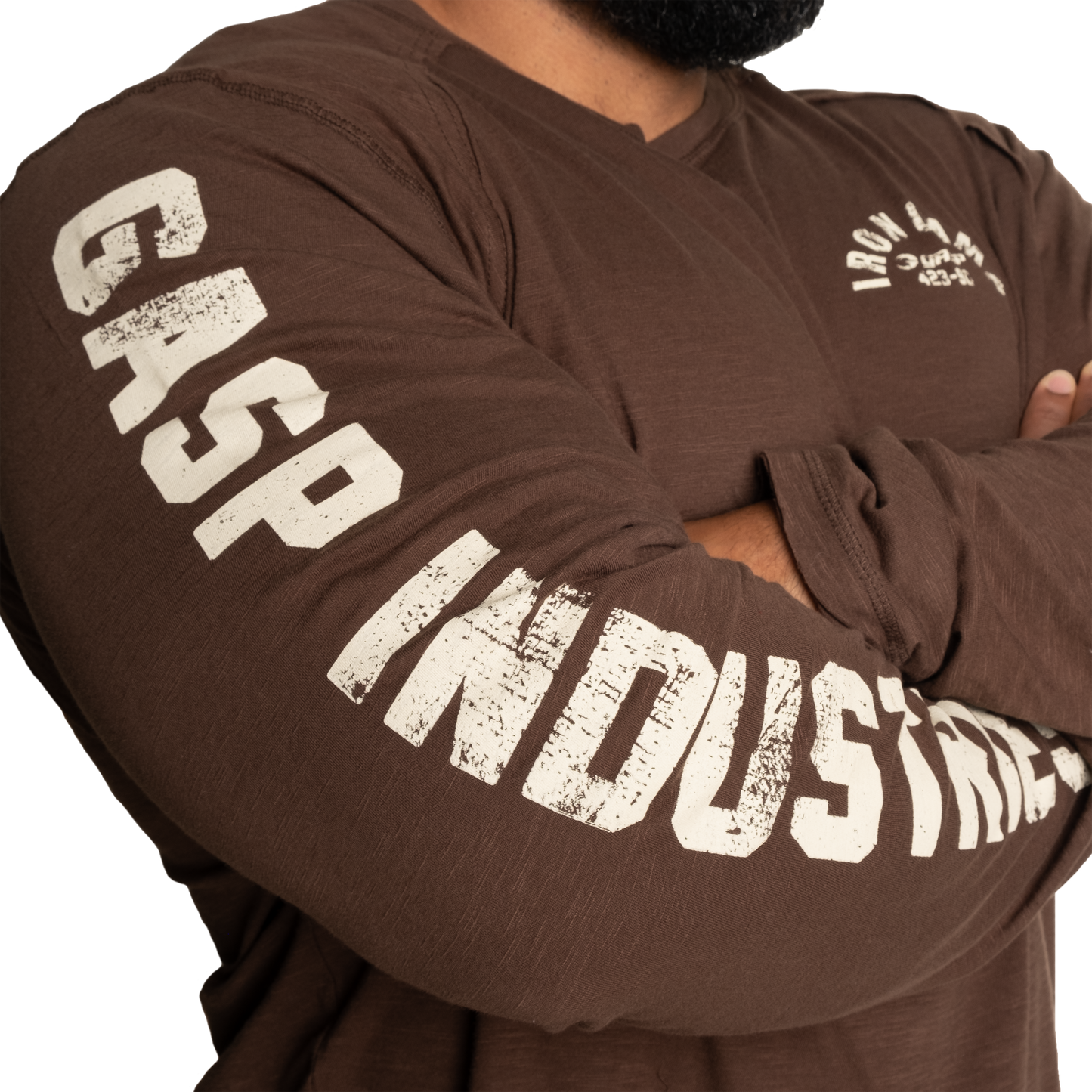 GASP Throwback Long Sleeve Tee Timber UUTUUS!