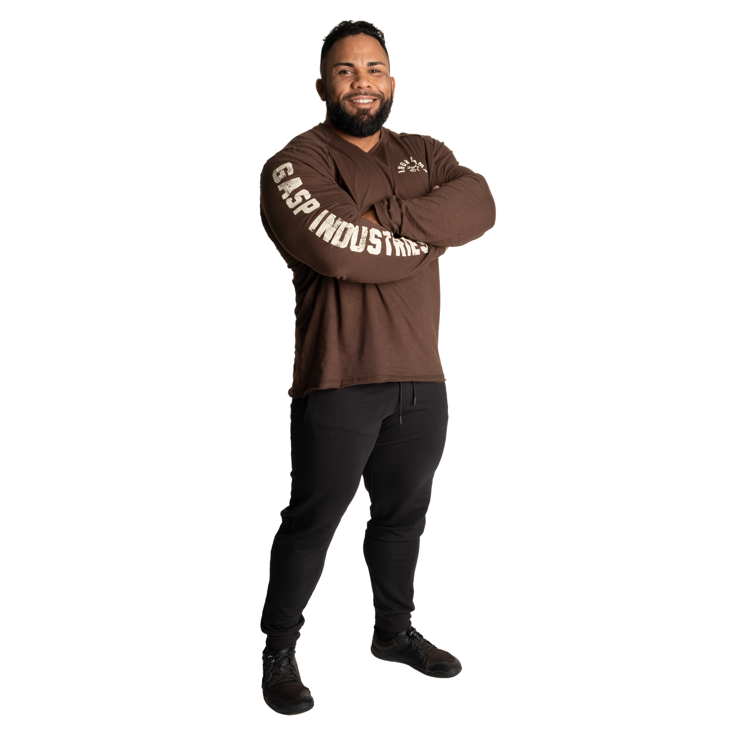 GASP Throwback Long Sleeve Tee, Timber