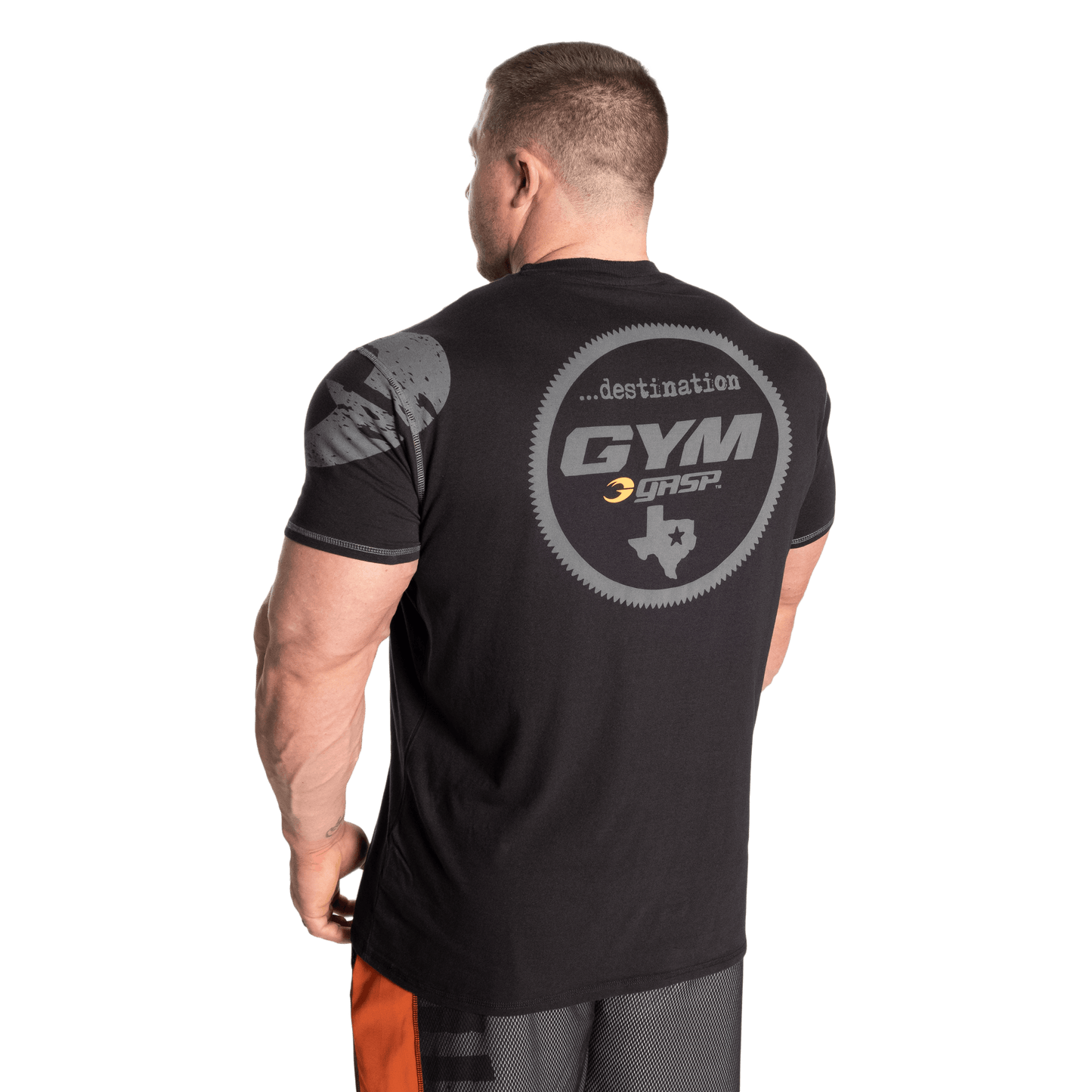 Gasp gym tee, washed black UUTUUS!