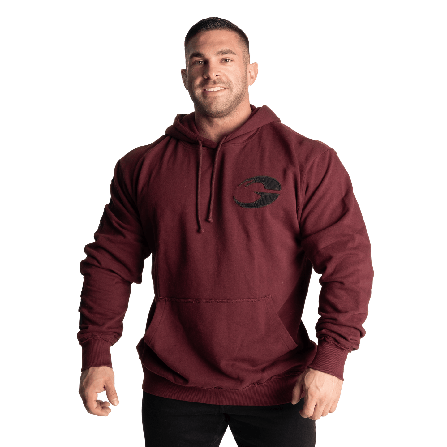 GASP Distressed Hood Maroon