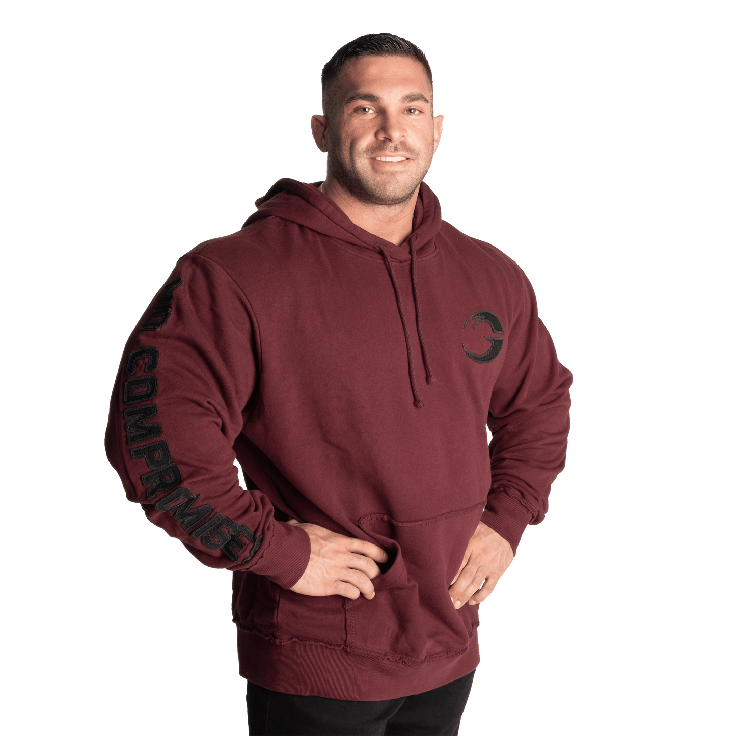 GASP Distressed Hood Maroon