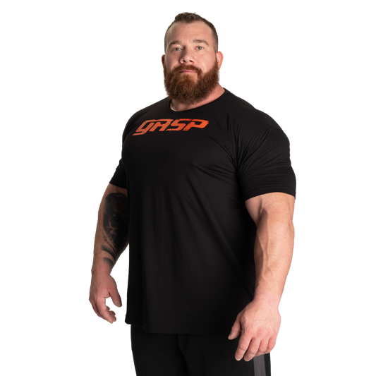 GASP Legacy Gym tee, Black/Flame