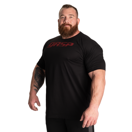 GASP Legacy Gym tee, Black/Red