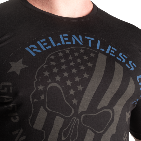 GASP Relentless One Tee, Black/Blue