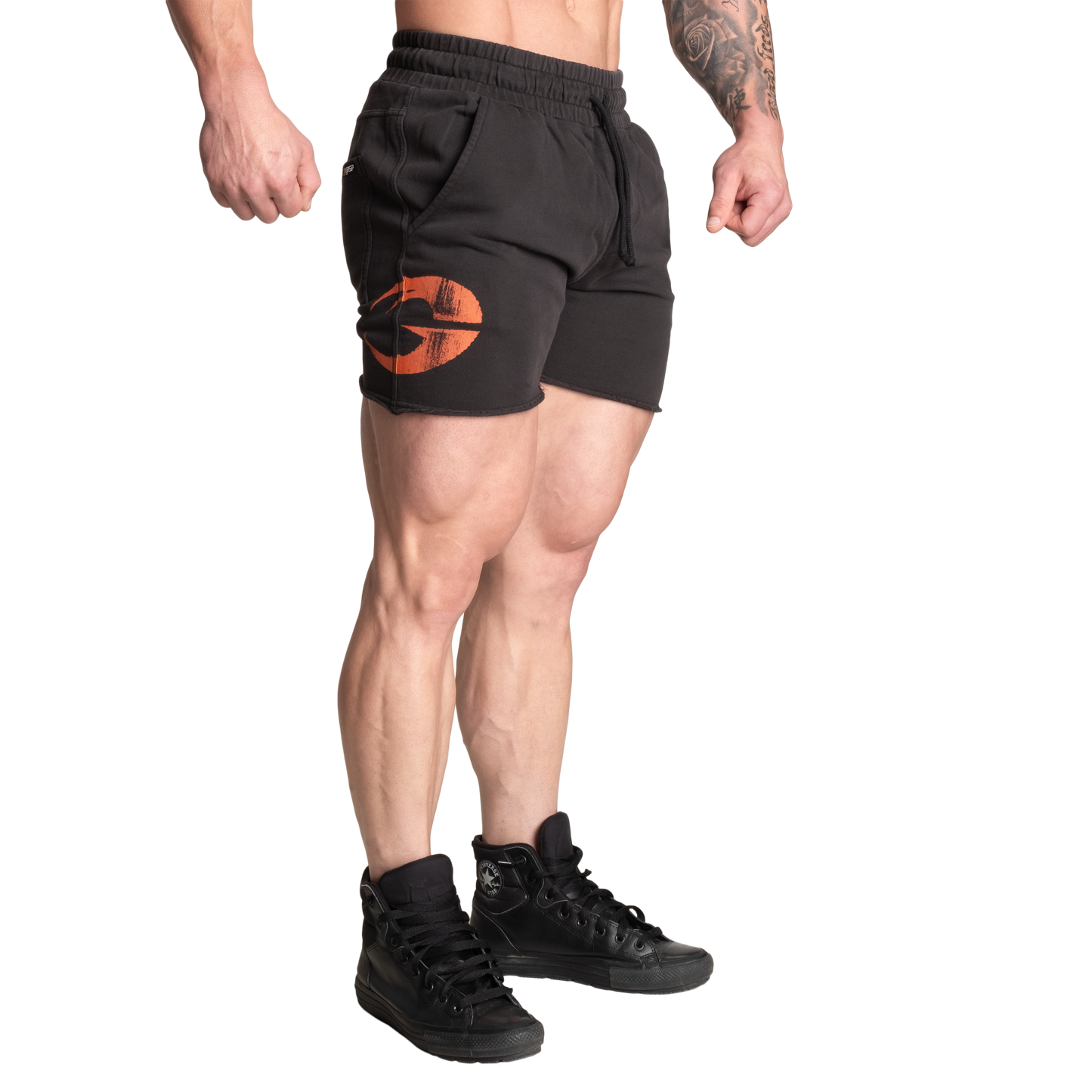 GASP Classic Sweatshorts, Acid Washed Black