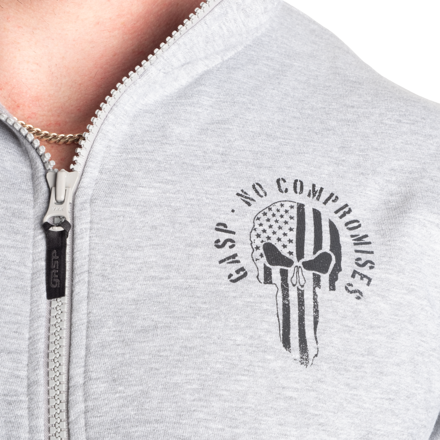 GASP Inc Classic Hood, Light Grey Melange