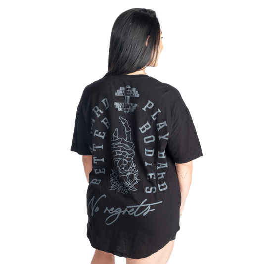 Better Bodies No Regrets Oversized Tee, Black