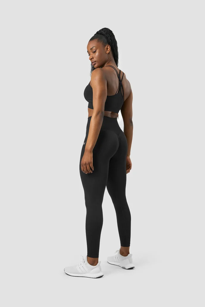 ICANIWILL Define Seamless Scrunch Sports Bra Black