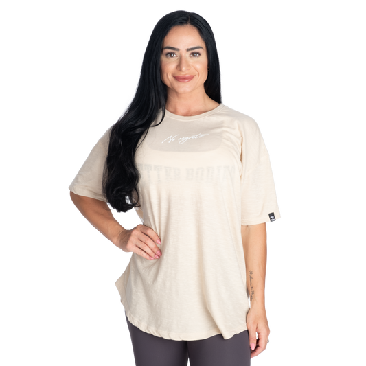 Better Bodies No Regrets Oversized Tee, Light Desert