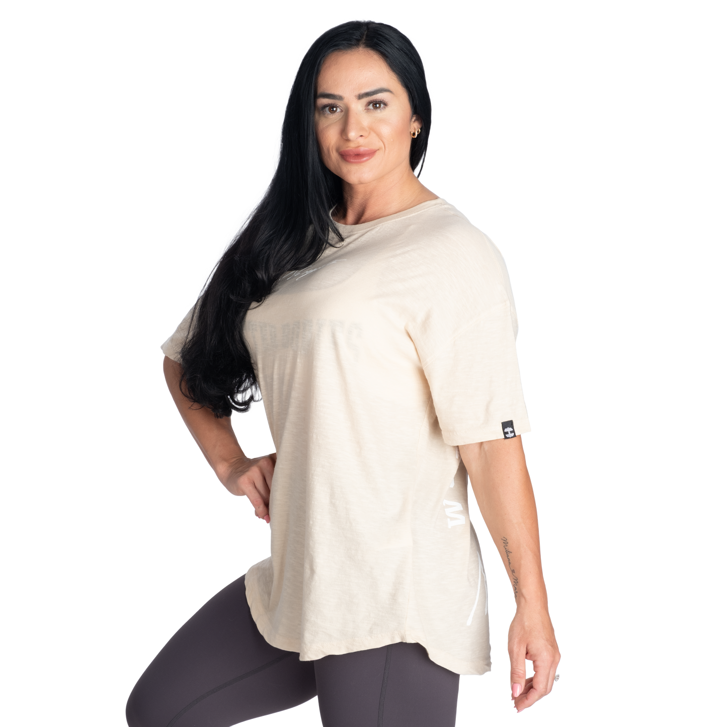 Better Bodies No Regrets Oversized Tee, Light Desert