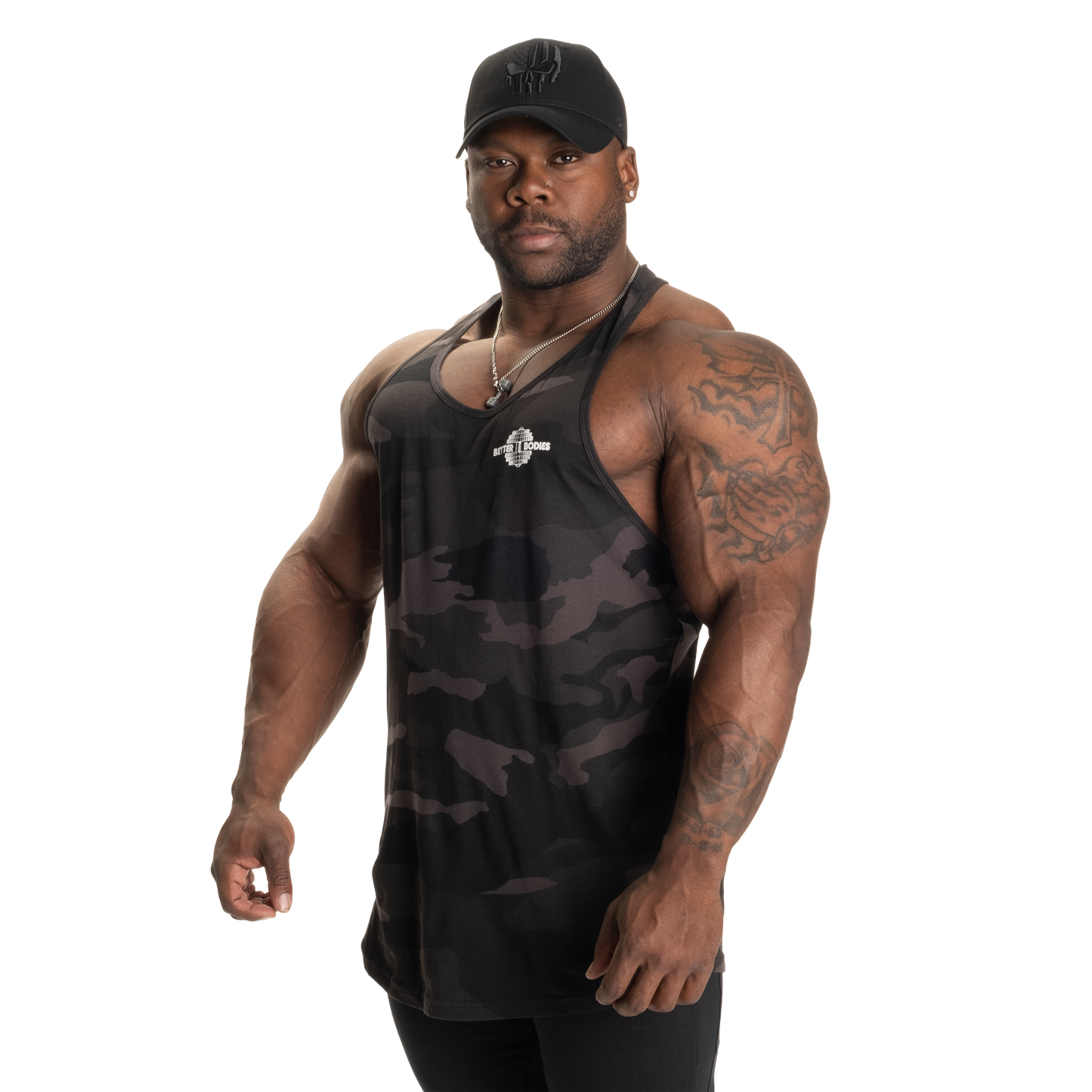 Better Bodies Essential T-back Dark Camo V2