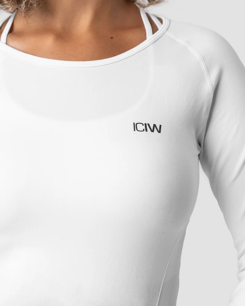 ICANIWILL EVERYDAY SEAMLESS LS WHITE