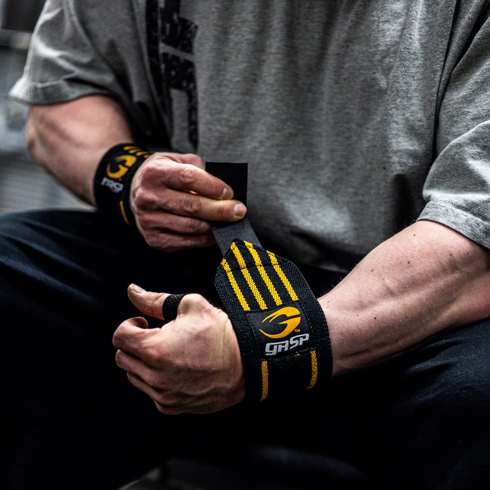 GASP Hardcore Wrist Wraps Black/Yellow