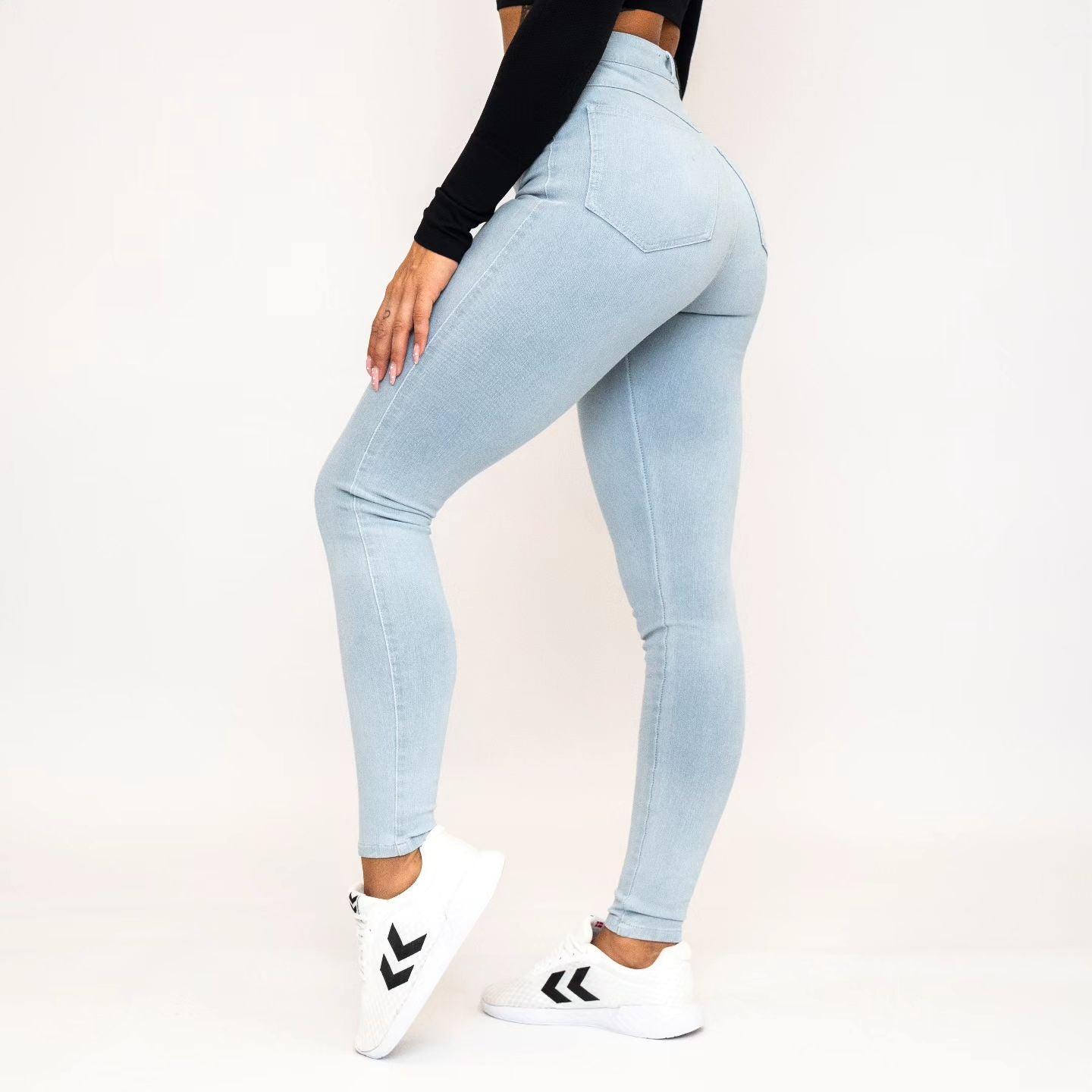 Embrace High Waist Denim Jeans Sky Blue UUTUUS!