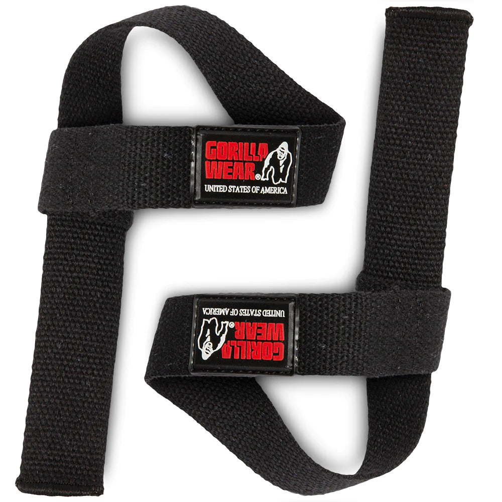 Gorilla Wear Non-Padded lifting straps, Black