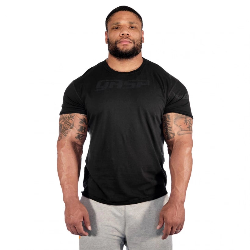 Gasp tee, washed black UUTUUS!