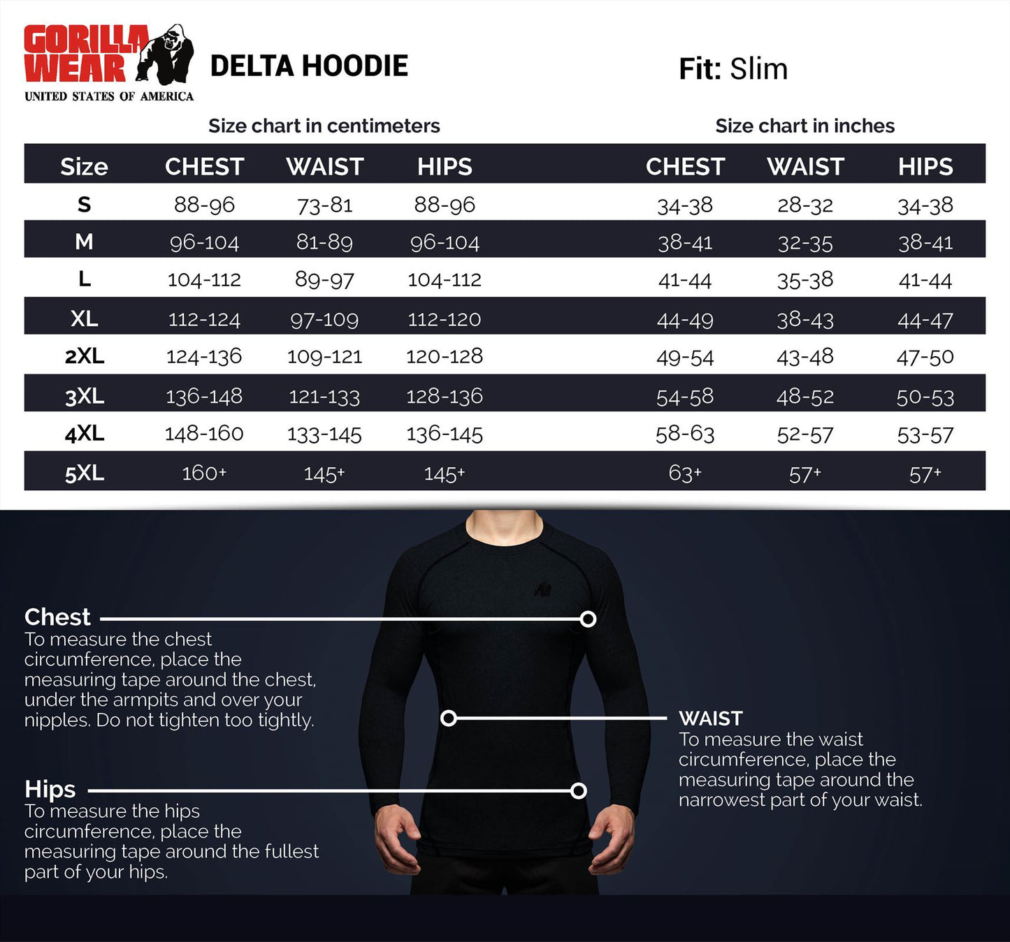 Gorilla Wear Delta hoodie Black