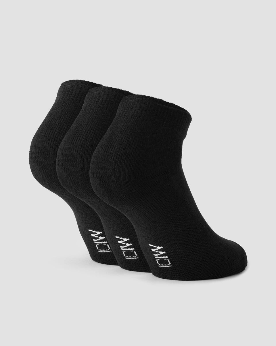 ICANIWILL Ankle Socks 3-pack, Black & White