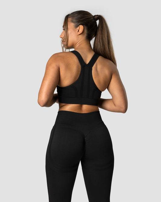 ICANIWILL Rush Seamless Sports Bra, Black