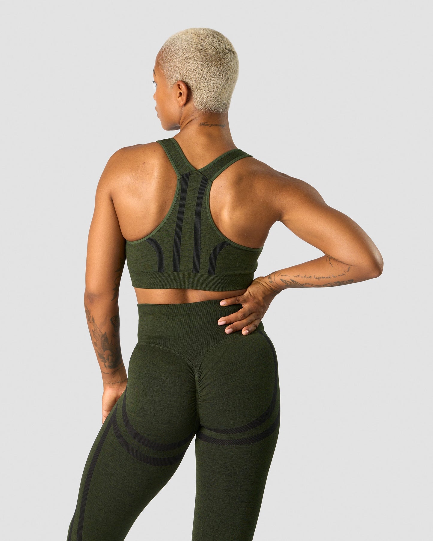 ICANIWILL Rush Seamless Sports Bra Dark Green