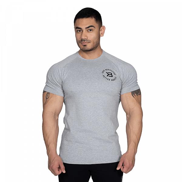 Better Bodies Gym tapered tee Light Grey Melange