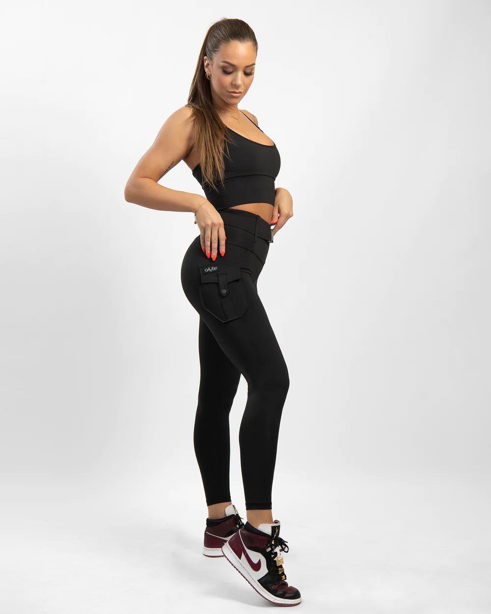 GAVELO Cargo Leggings Black