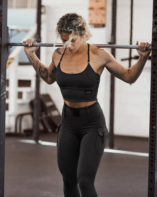 GAVELO Cargo-trikoot Black - Naisten Treenitrikoot Taskuilla