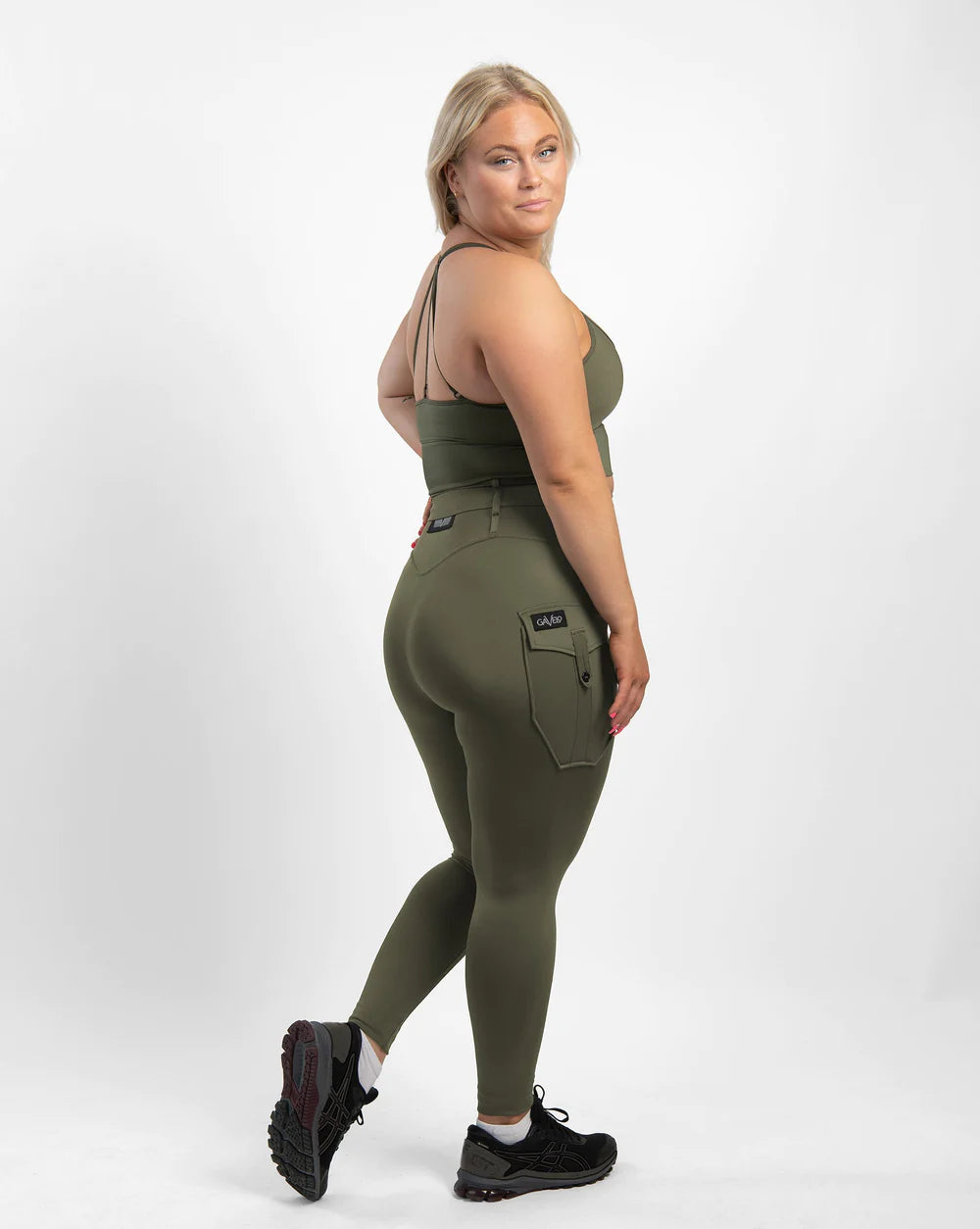 GAVELO Cargo Leggings Military Green