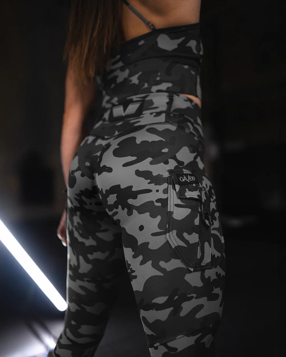 GAVELO Cargo Leggings Camo Stealth