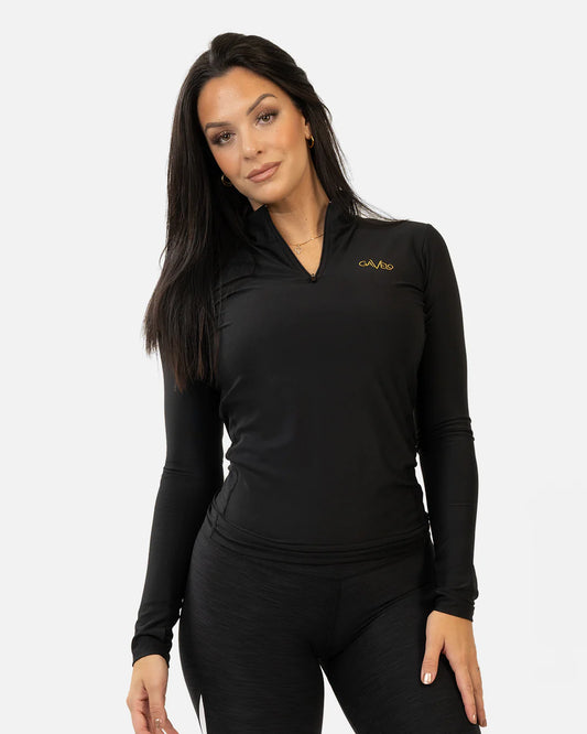 GAVELO Mesh Black Long Sleeve - Naisten Treenipaita